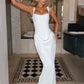 Woman Square Collar Sleeveless High Waist Sexy Backless Gown Dress Midnight Prom Party Ruched Elegant Long Bodyc