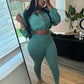 Basic Women 2 Piece Set Classic Solid Long Sleeve Drawstring Zip-up Coats+Slim Pants Female Autumn Casual Sporty Outfits