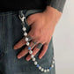 Harajuku Hip Hop Rhinestone Keychains Wallet Belt Jeans Trousers Hipster Pants Bag Chains Rock Jewelry for Men Trend