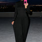 Casual Office Jumpsuit Woman Ruched y2k Trend Turtleneck Full Sleeve Streetwear Simple Basic Elegant Fall Overalls