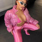 Pink Cropped Puffer Jacket Womens Clothing Winter 2023 Fashion Streetwear Bubble Coats Stylish Short Parkas