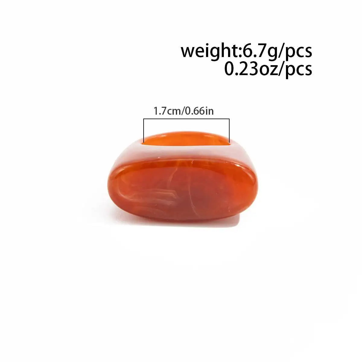 Colorful Gradient Textured Resin Geometric Square Ring, Irregular Creative Charm Accessory, Daily Hand Jewelry