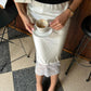 White Casual Lace Long Skirt For Women Slim High Waist Patchwork Elegant Commute Clothes Summer Female Maxi Skirt New