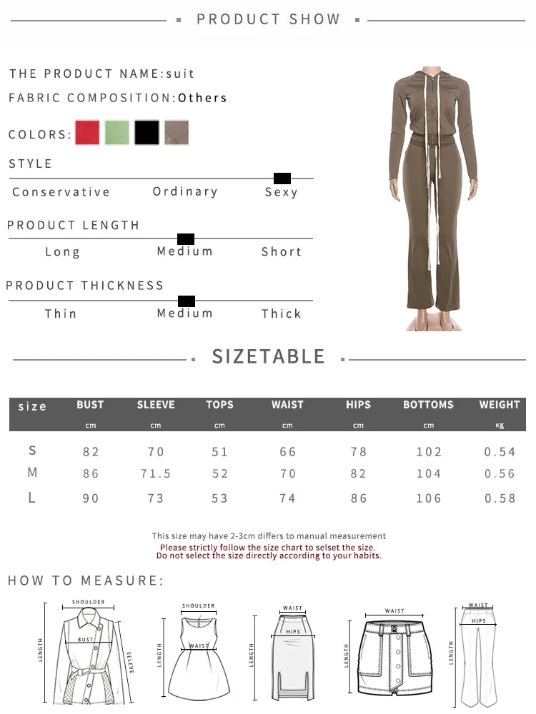 Sporty Tracksuit 2Piece Set Woman Autumn Trend Hooded Shirring Full Sleeve Jacket+Drawstring Long Pants Casual Style Suit