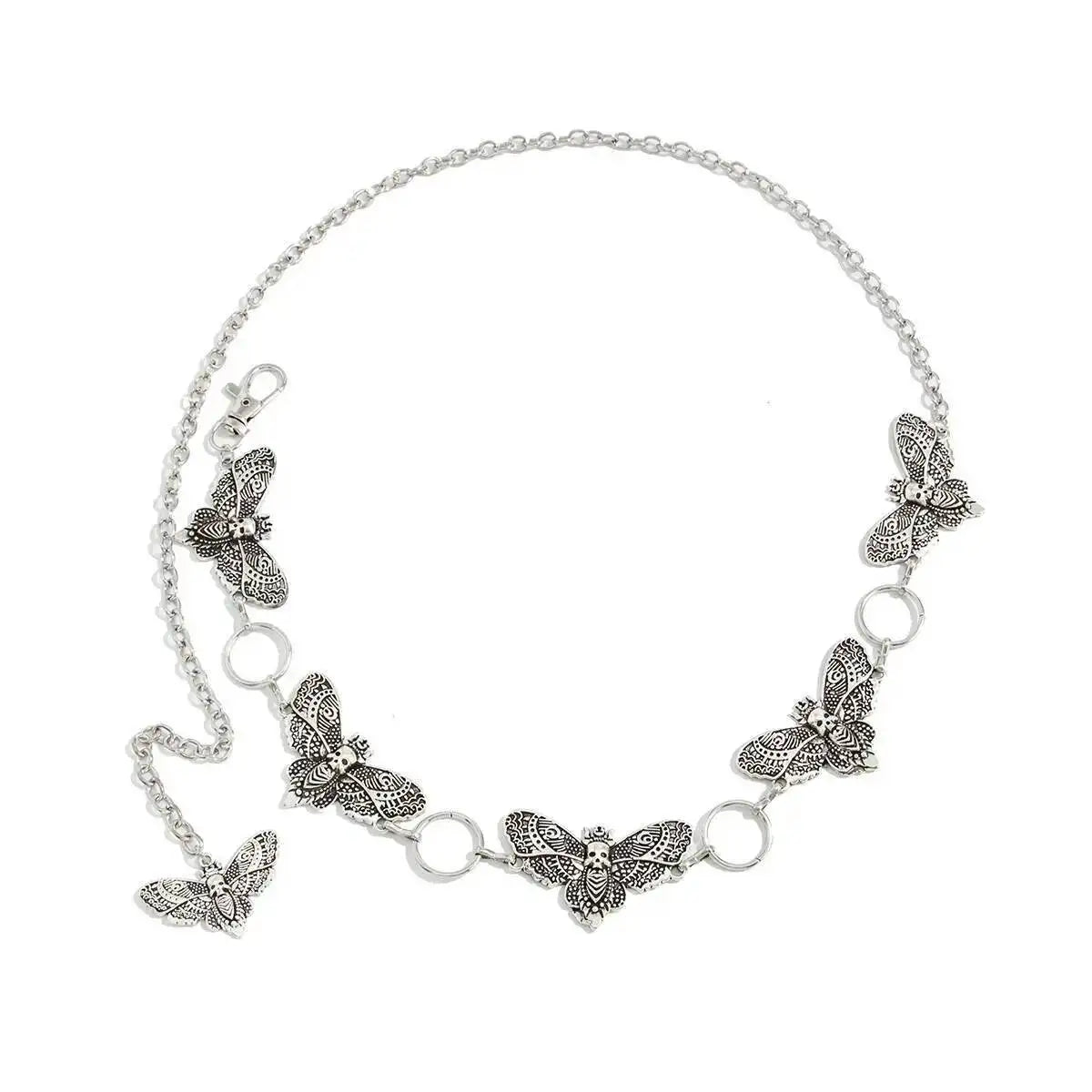 Vintage Skull Butterfly Waist Belt Chain for Women 2026 New Trend Goth Metal Belly Body Jewelry Festival Halloween Gift