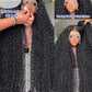 40 42 Inch 300% Density Natural Black Water Wave Jerry Curly Raw Vietnamese HD Invisible Lace Frontal Human Hair Wig For Women