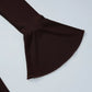 Hollow V Neck Long Sleeve Short Dresses Fashion Solid Ribbed Knitted Fall Winter Dress Woman High Quality