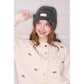 Y2K Casual Solid Color Stone Stacked Beanie For Women
