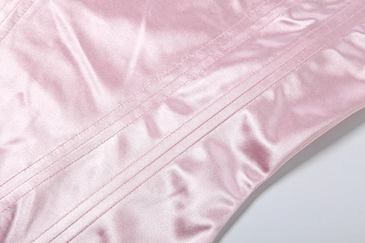 Irregular Satin Tank Top Women Sexy Low-Neck Sleeveless Patchwork Midnight Party Clubwear Classic Stretch Skinny Vest