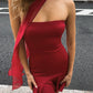 Halter Off-shoulder Strapless Sexy Mini Dress Women Fashion Scarf Collar Backless Sleeveless Ruffle Club Party Dresses
