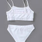 Two piece set Fashion COME HERE DADDY Letter Print Tank Top Sexy Sleeveless Summer Harajuku Kawaii Cropped Feminino Bikini 2023