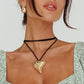 Minimalism Glossy Shine Stainless Steel Irregular Geometric Metal Wax Rope Necklace For Women Waterproof Jewelry