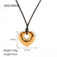 Trendy Stainless Steel Waterproof Irregular Geometric Metal Wax Rope Necklace Gold Silver For Women Jewelry Gift