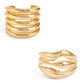 2 Styles Trendy Simple Chunky Thick Bangles for Women Vintage Smooth Curved Alloy Bracelet Summer Charm Jewelry Gift