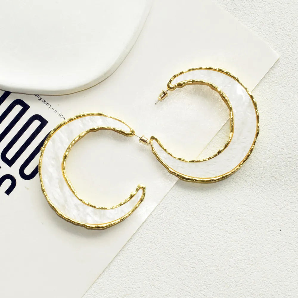 Vintage Metal Alloy With Rhinestone Big Eyes Dangle Earrings For Women Fashion Jewelry Exaggerated Lady Ears' Accessory