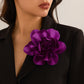 17CM Exaggerate Handmade Large Satin Flower Brooch for Women Wed Bridal Elegant Broochs Party Jewelry Accessories Gift