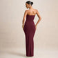 Strapless Ruched Long Maxi Dress for Woman Elegant Sexy Solid Evening Party Dresses Autumn 2025