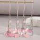 2025 New Korean Fashion Sweet Strawberry Bowknot Keychains Star Pendant Keyrings Ins Aesthetic Holder Bag Accessories