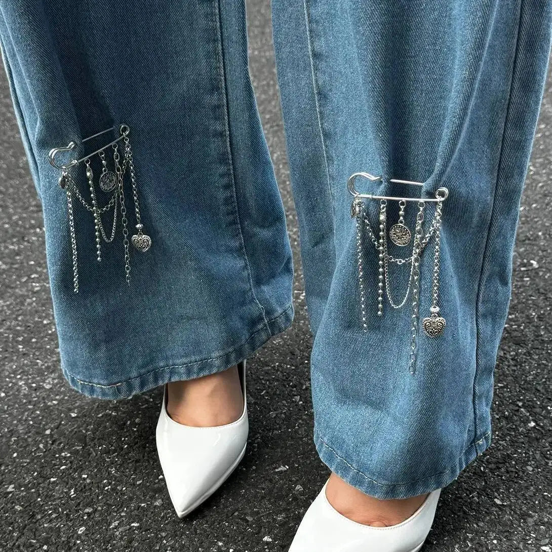 Women's Love Heart Tassels Pendant Fashion Anklet Simple Summer Foot Brooch Jewelry Accessory