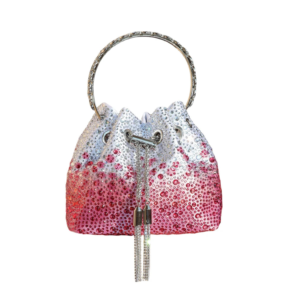 Rhinestones Evening clutch Bag Purses and handbag luxury Designer shoulder bag Shiny Crystal Clutch purse bucket bag