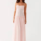 Elegant Spaghetti Strap Sexy Maxi Dress Women Gown Fashion Off-shoulder Sleeveless Backless Pleated Club Long Dresses