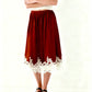 Women Summer Solid Elegant Satin Lace Patchwork Long Skirts High Waist Office Ladies Vacation Midi Skirts Y2K Streetwear