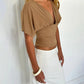 Deep V Neck Short Sleeve Crop Tops for Woman Summer Clothes 2026 Fashion Sexy T Shirts