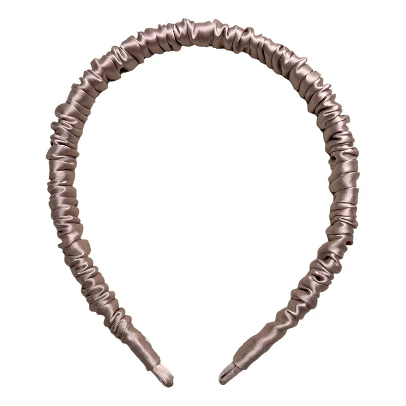 Hair Hoop Band Headbands For Women Girl 100% Pure Mulberry Silk Elastic Luxury Hair Accessories
