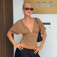 Deep V Neck Short Sleeve Crop Tops for Woman Summer Clothes 2026 Fashion Sexy T Shirts