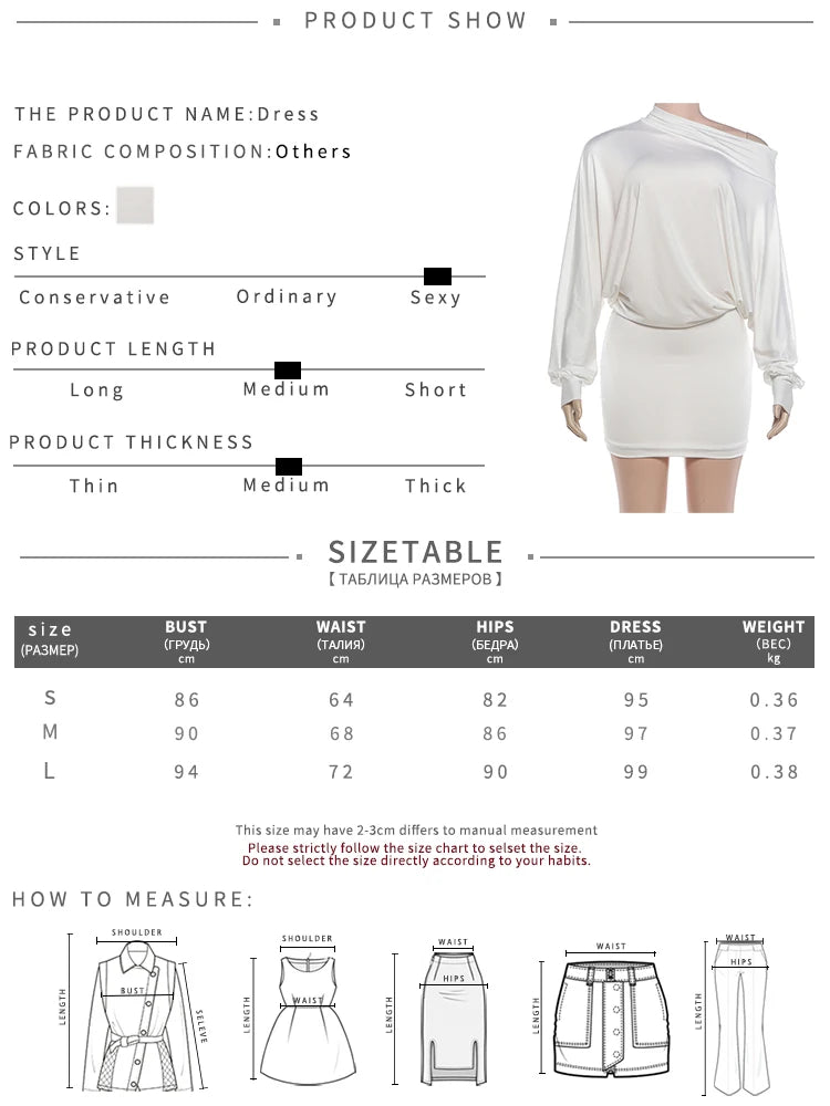 Full Sleeve Diagonal Collar Dress Women Backless Solid See Through Autumn New Fashion Simple Classic Chic Mini Bodycon