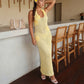 Sexy Women's Halter Neck Knit Dress Sleeveless 3D Flower Hollow Out Bodycon Long Dress Holiday Beach Sundress