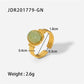 New Design Natural Stone Stainless Steel Ring Women Waterproof Stylish Golden Jewelry 2022 NEW Set
