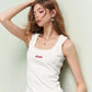 Minimalist Versatile Lace Trim Letter Print Camisole For Women