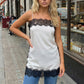 Elegant Lace Patchwork Cami Tops Women Solid Sleeveless Square Neck Loose Vest Suit Autumn Lady Chic Satin Party Outfit