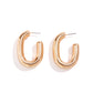 Vintage U Shape Circle Stud Earrings for Women Fashion Statement Exquisite Geometric Piercing Earring Steampunk Jewelry