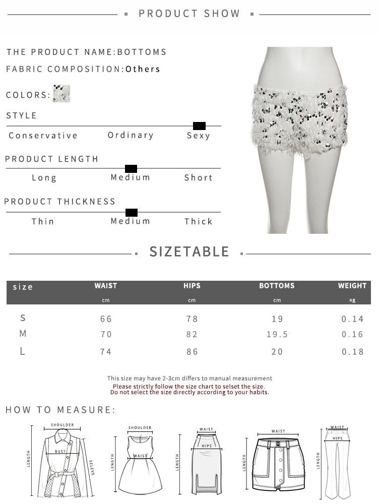 Sweet 2-Piece Set Women Backless Edible Tree Fungus Lace-Up Ruched Hollow Thin Tank Top+Furry Sequins Shorts Clubwear