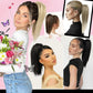 Synthetic 16Inch Claw Clip Ponytail Hair Extensions Waterfall Straight Ponytail Blonde Brown Heat Resistant Pony Tail Fake Hair