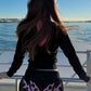 Butterfly Print 2-Piece Set Women Zip Hooded Full Sleeve Crop Tops+Drawstring Elastic Waist Pants Autumn Trend Suits