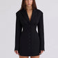 Long Sleeve Single-breasted Sexy Blazer Dress Women Gown Elegant Black V Neck High Waist Club Party Dress Office Lady