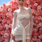 Turtleneck Ruched Elegant Long Dress Woman Mesh Patchwork Cape Full Sleeve Tassel Decoration Prom Party Gown Vestidos