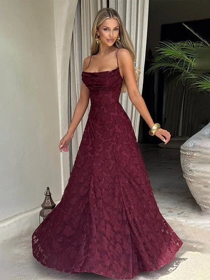 Lace Up Sleeveless Backless Maxi Dress Sexy Elegant White Evening Dresses Woman Party Wear