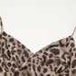 Leopard Print Mesh Sexy Dresses for Summer 2025 Spaghetti Strap Deep V Neck Backless Mini Dress Club Wear