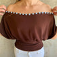 Y2K Vintage Off Shoulder Draped Blouse With Button Trim Slim Fit Ruched Waist For Women Casual Streetwear Party Top