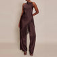 Women Summer Satin Camisole Casual Solid Asymmetrical Tassel Spaghetti Straps Long Tank Tops Club Vacation Streetwear