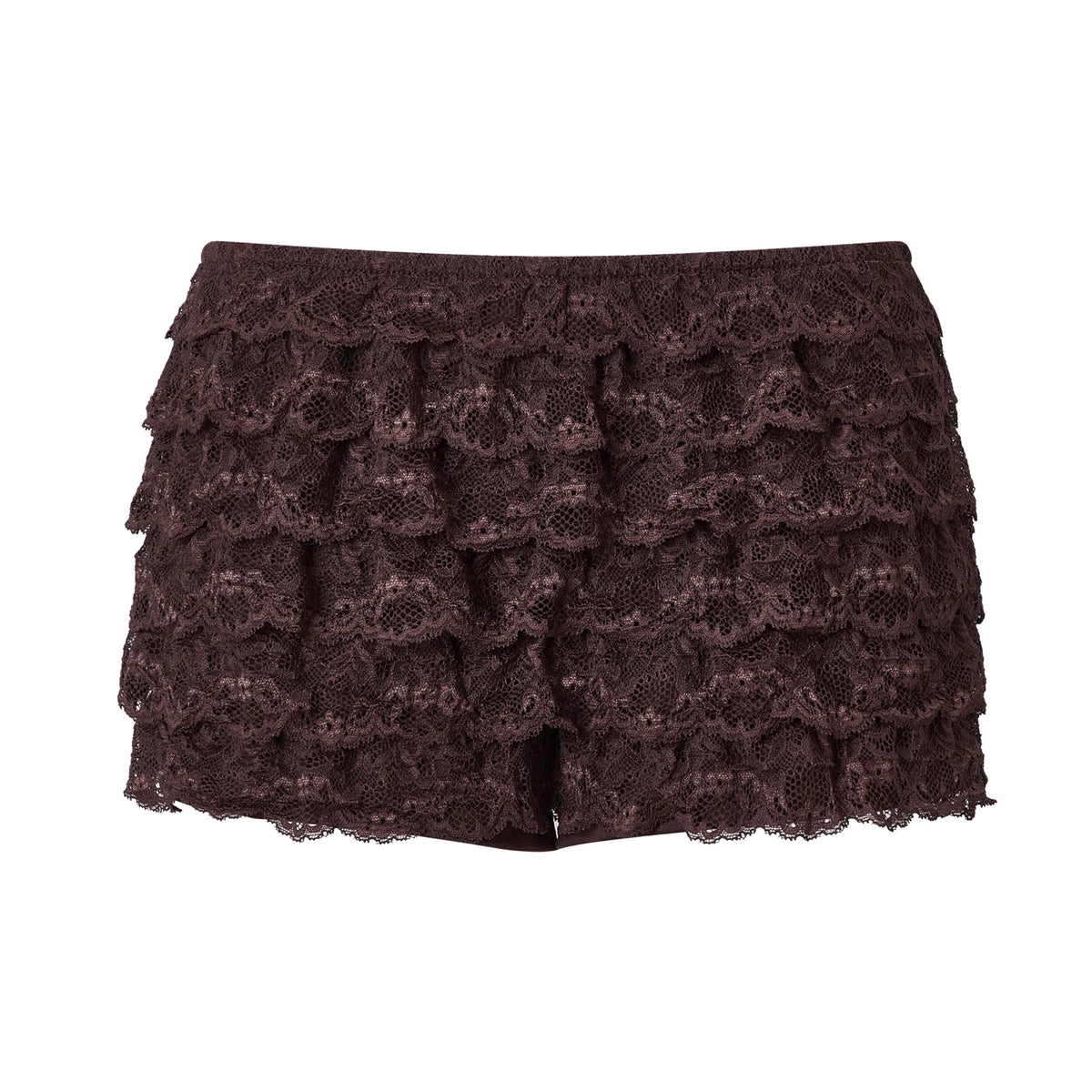 Womens Multi Layer Ruffle Lace Bloomers Elastic Waist Scalloped Lace Shorts Beach Holiday Daily Wear Cute Casual Bottoms