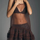 Women Sheer See Through Tank Tops Summer Layered Ruffle Sleeveless Shirt Basic Vest Y2K Aesthetic Clothes for Streetwear