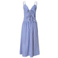 Blue and White Gingham Print Two Piece Set Woman Summer Outfits Vacation Crop Top and Long Skirt Skirts