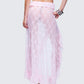Women Asymmetrical Lace Flowy Skirt Vintage Long Skirts High Waist Ruffle Midi Aesthetic Ladies See Through Beach Skirts