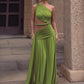 Sexy Rope Patchwork Dress Women Fashion Hollow Skew Collar Ruched Ribbon Sleeveless Elegant Vacation Party Bodycon