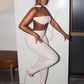 Dot Print Women 2 Piece Set Tracksuit Sexy Backless Halter Tank Tops+Leggings Matching Streetwear Stretch Outfits
